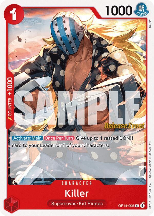 Killer (OP14-005) [The Azure Sea's Seven Release Event Cards]