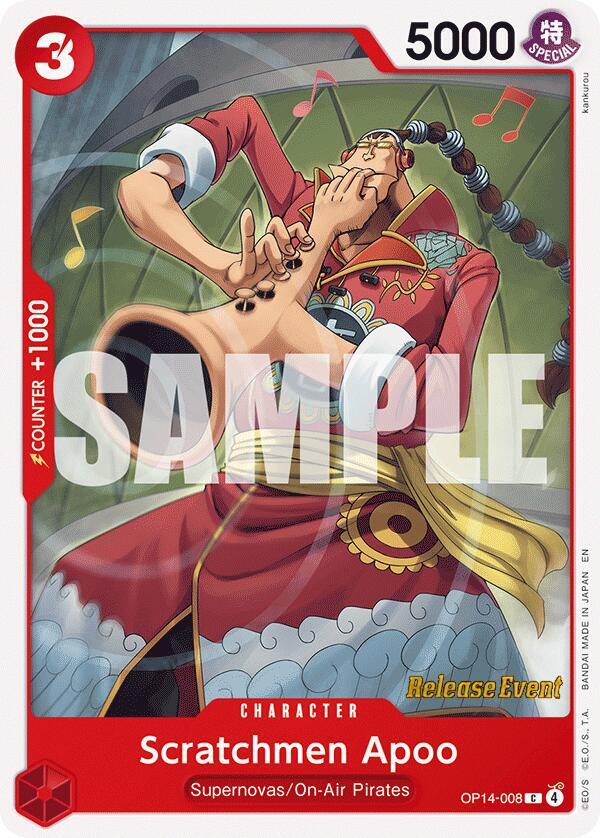 Scratchmen Apoo (OP14-008) [The Azure Sea's Seven Release Event Cards]