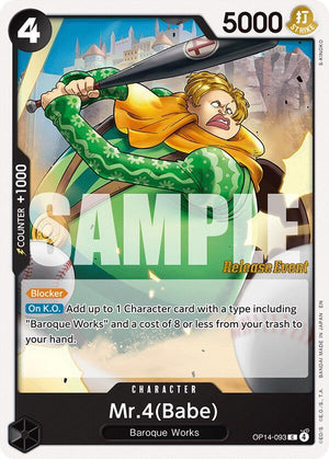 Mr.4(Babe) (OP14-093) [The Azure Sea's Seven Release Event Cards]
