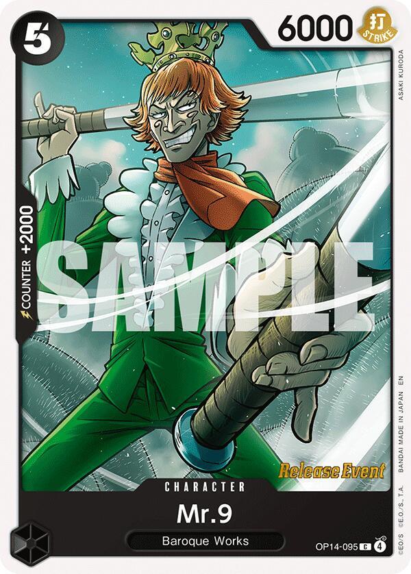 Mr.9 (OP14-095) [The Azure Sea's Seven Release Event Cards]