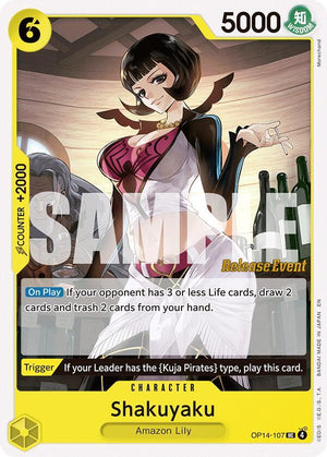 Shakuyaku (OP14-107) [The Azure Sea's Seven Release Event Cards]