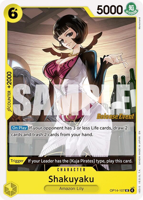 Shakuyaku (OP14-107) [The Azure Sea's Seven Release Event Cards]