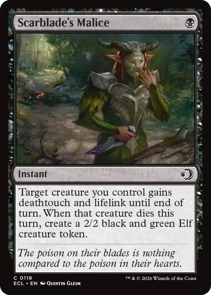 Scarblade's Malice (119) [Lorwyn Eclipsed]