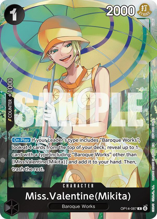 Miss.Valentine(Mikita) (Dash Pack) (OP14-087) [The Azure Sea's Seven]