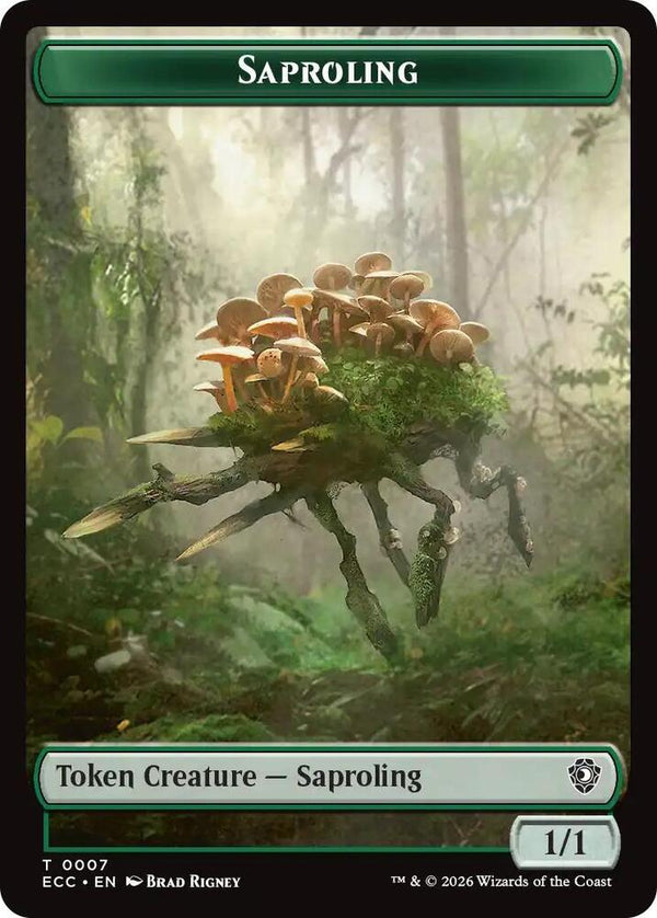 Saproling // The Monarch Double-Sided Token (7 // 12) [Lorwyn Eclipsed Commander]