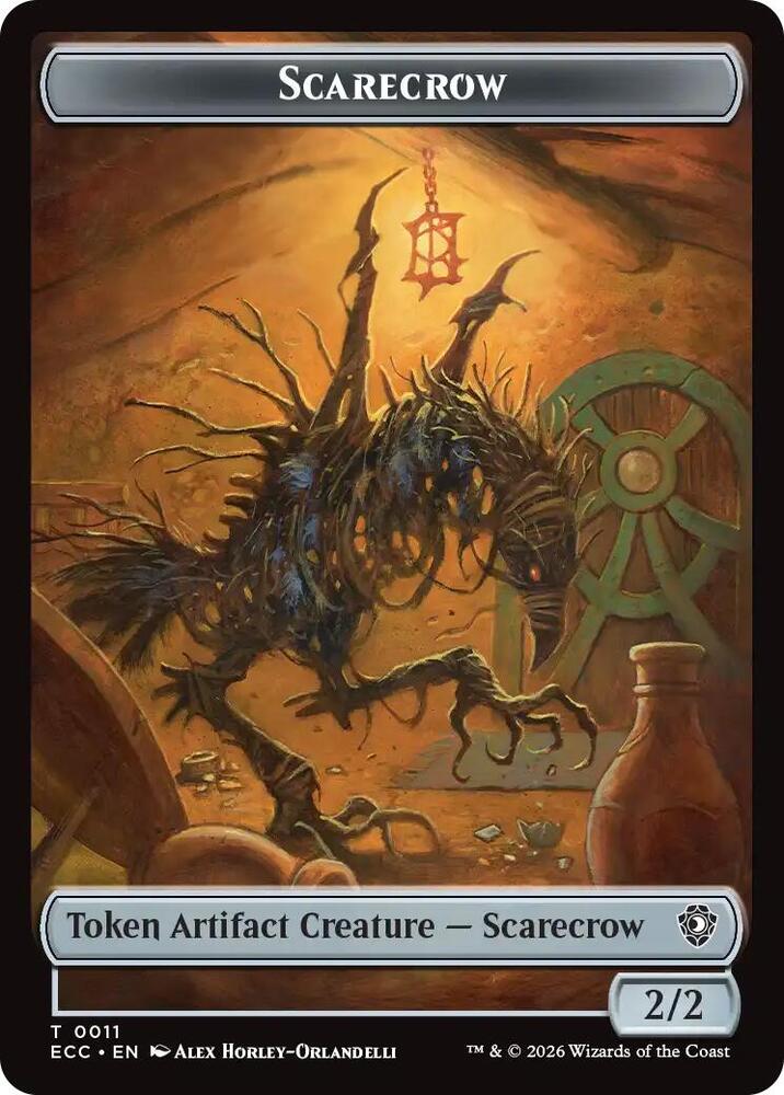 Scarecrow // Treasure Double-Sided Token (11 // 10) [Lorwyn Eclipsed Commander]