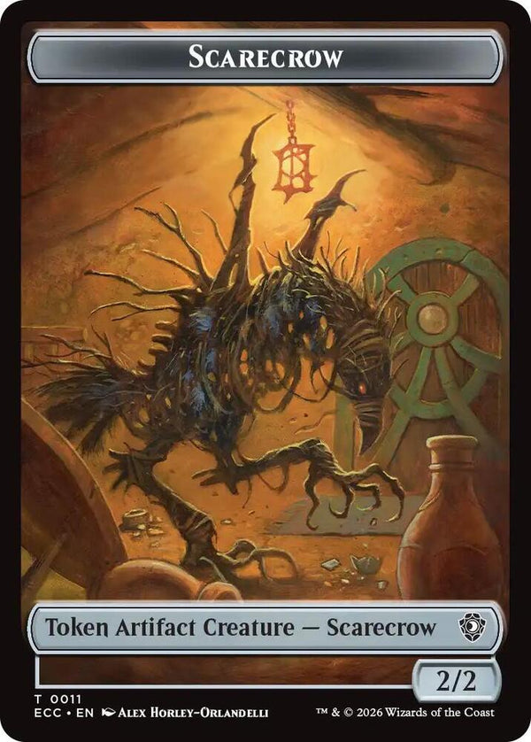 Scarecrow // Treasure Double-Sided Token (11 // 10) [Lorwyn Eclipsed Commander]
