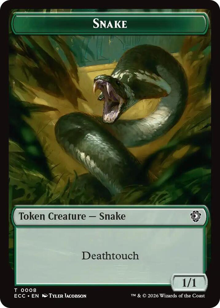 Snake // Scarecrow Double-Sided Token (8 // 11) [Lorwyn Eclipsed Commander]