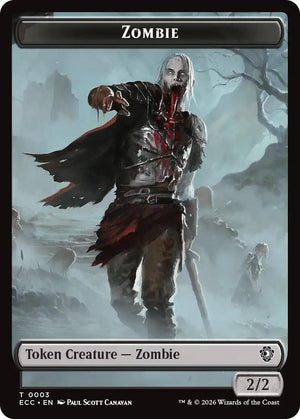 Zombie // Snake Double-Sided Token (3 // 8) [Lorwyn Eclipsed Commander]