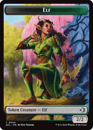 Elf // Kithkin (0007) Double-Sided Token (4 // 7) [Lorwyn Eclipsed]