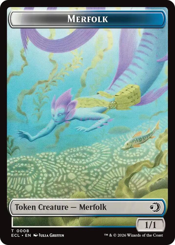 Merfolk // Worm Double-Sided Token (8 // 9) [Lorwyn Eclipsed]