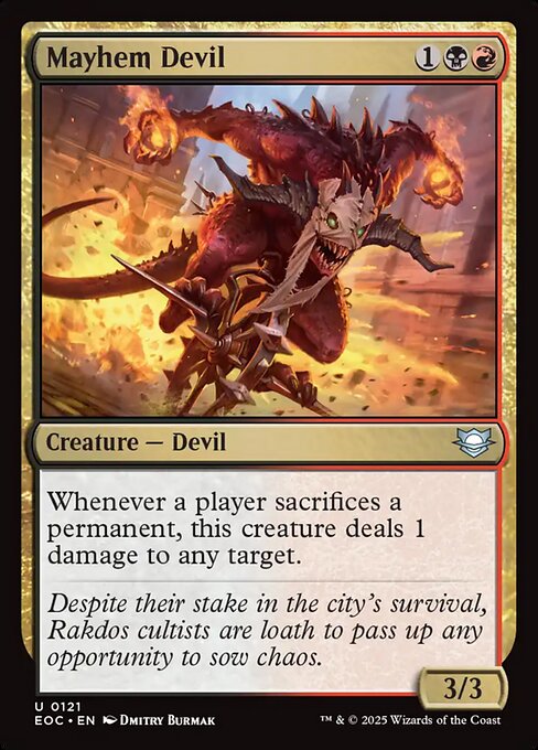 Mayhem Devil (121) [Edge of Eternities Commander]