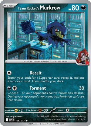 Team Rocket's Murkrow (126/217) [ME: Ascended Heroes]