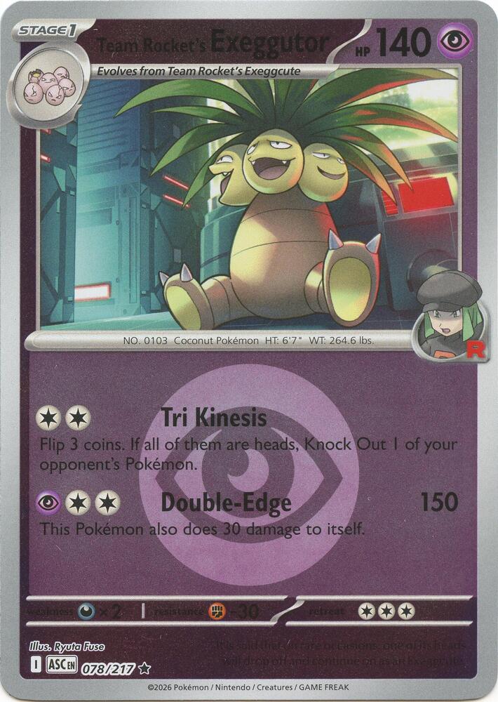 Team Rocket's exeggutor (Energy Symbol Pattern) (078/217) [ME: Ascended Heroes]