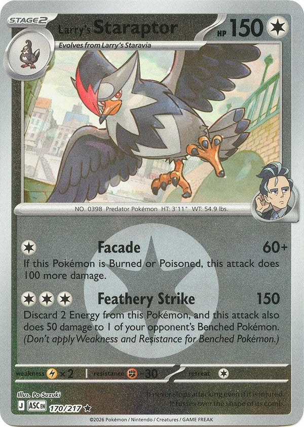 Larry's Staraptor - 170/217 (Energy Symbol Pattern) [ME: Ascended Heroes]