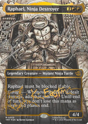 Raphael, Ninja Destroyer (Borderless) (Gold-Stamped Signature) (303) [Teenage Mutant Ninja Turtles]