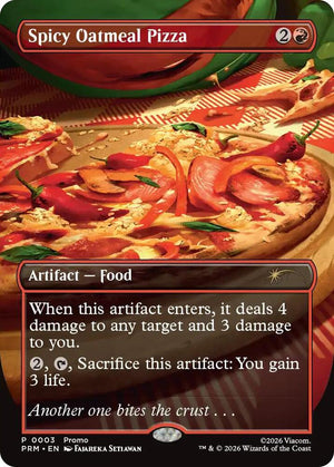 Spicy Oatmeal Pizza (Borderless) (3) [Unique and Miscellaneous Promos]