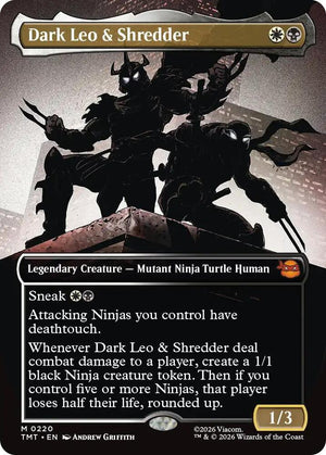 Dark Leo & Shredder (Borderless) (220) [Teenage Mutant Ninja Turtles]