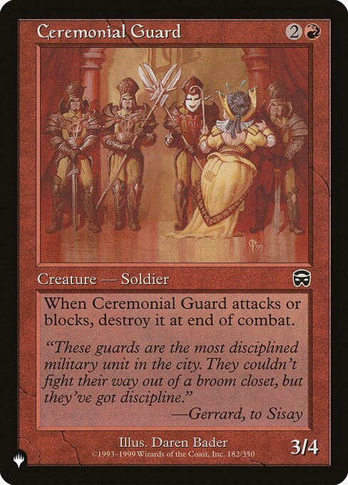 Ceremonial Guard (MMQ-182) [The List]