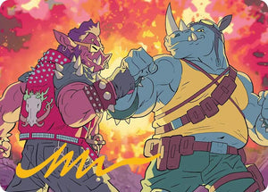 Bebop & Rocksteady Art Card (Gold-Stamped Signature) (29) [Teenage Mutant Ninja Turtles Art Series]
