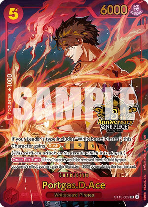 Portgas.D.Ace (Japanese Version 3rd Anniversary Set) (ST15-005) [One Piece Promotion Cards]