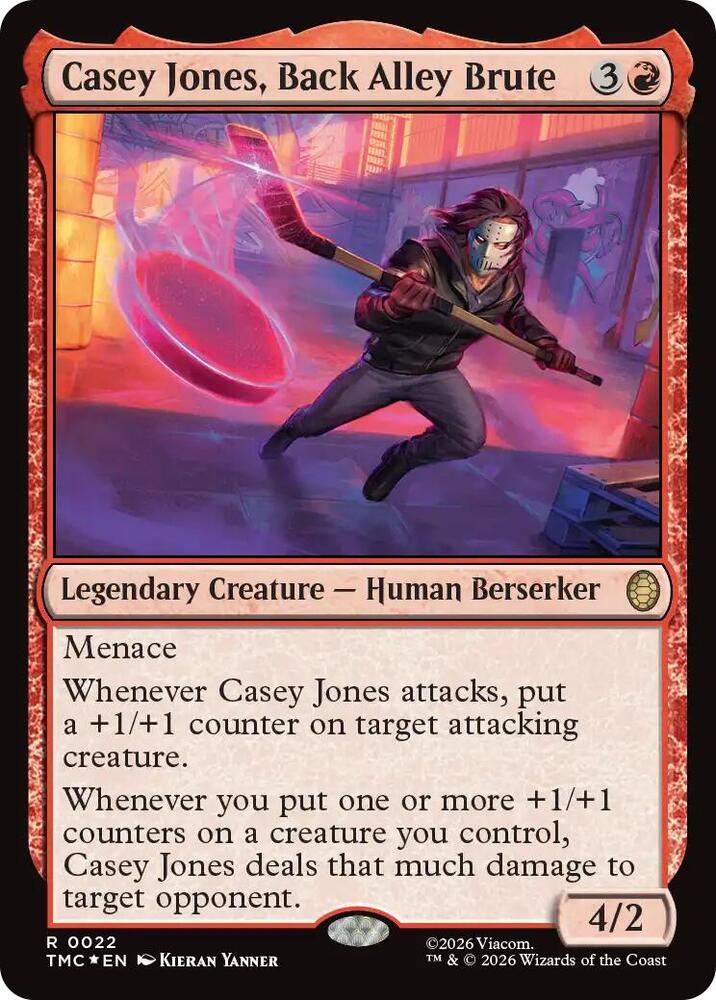 Casey Jones, Back Alley Brute (Surge Foil) (22) [Teenage Mutant Ninja Turtles Commander]