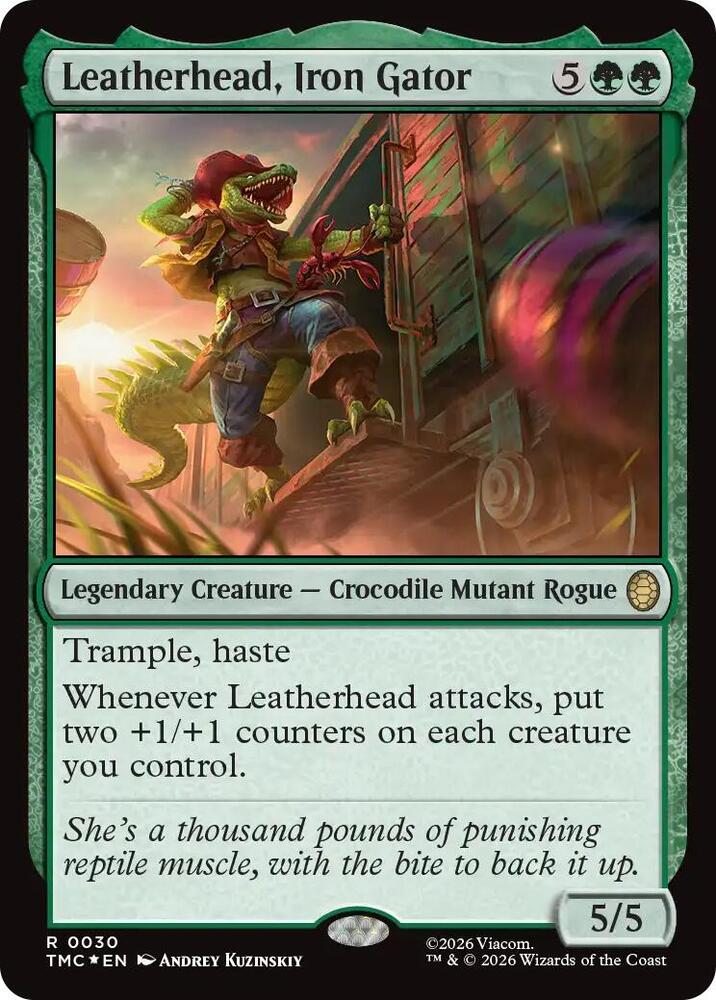 Leatherhead, Iron Gator (Surge Foil) (30) [Teenage Mutant Ninja Turtles Commander]