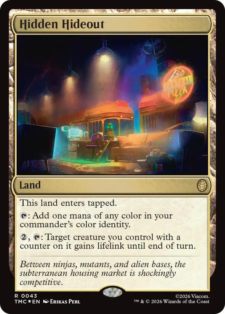 Hidden Hideout (Surge Foil) (43) [Teenage Mutant Ninja Turtles Commander]