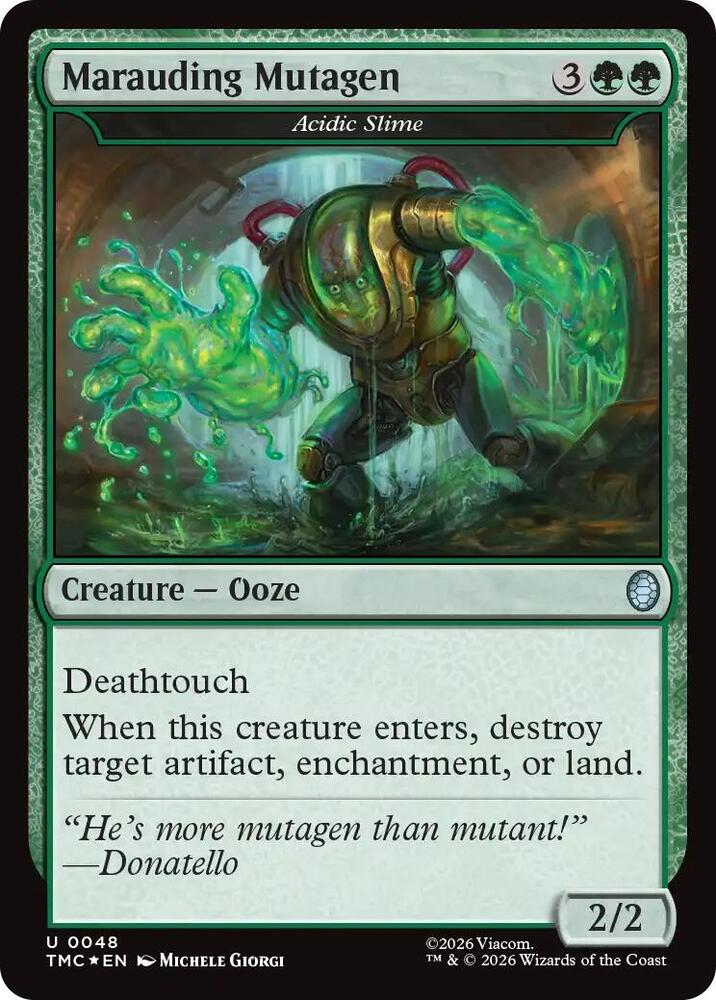 Marauding Mutagen - Acidic Slime (Surge Foil) (48) [Teenage Mutant Ninja Turtles Commander]