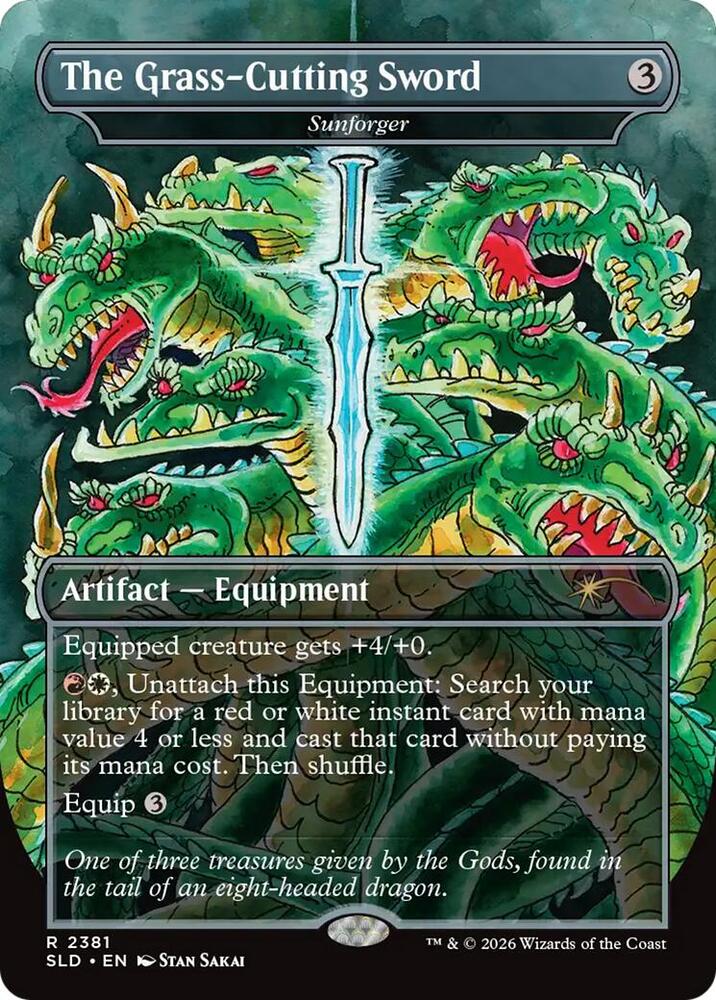 The Grass-Cutting Sword - Sunforger (2381) [Secret Lair Drop]