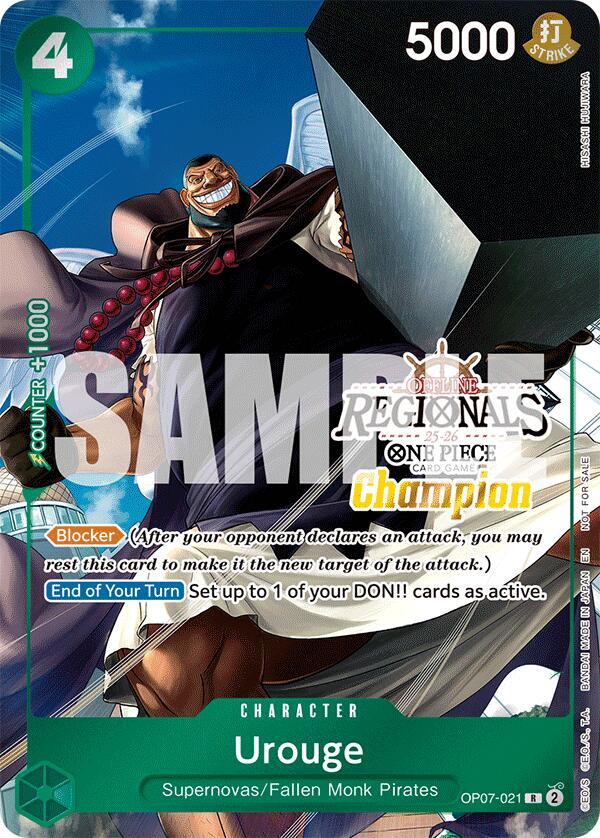 Urouge (Offline Regional Champion Card Set 2025 Vol.1) (OP07-021) [One Piece Promotion Cards]