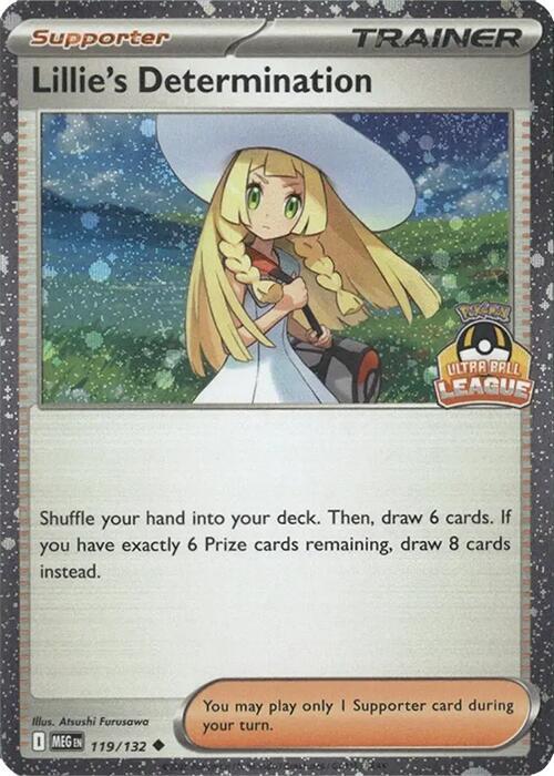 Lillie's Determination - 119/132 (Ultra Ball League) [League and Championship Cards]