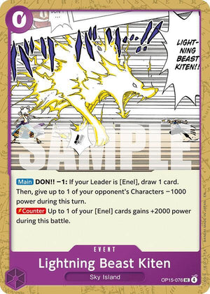 Lightning Beast Kitten (OP15-076) [Adventure on Kami's Island]