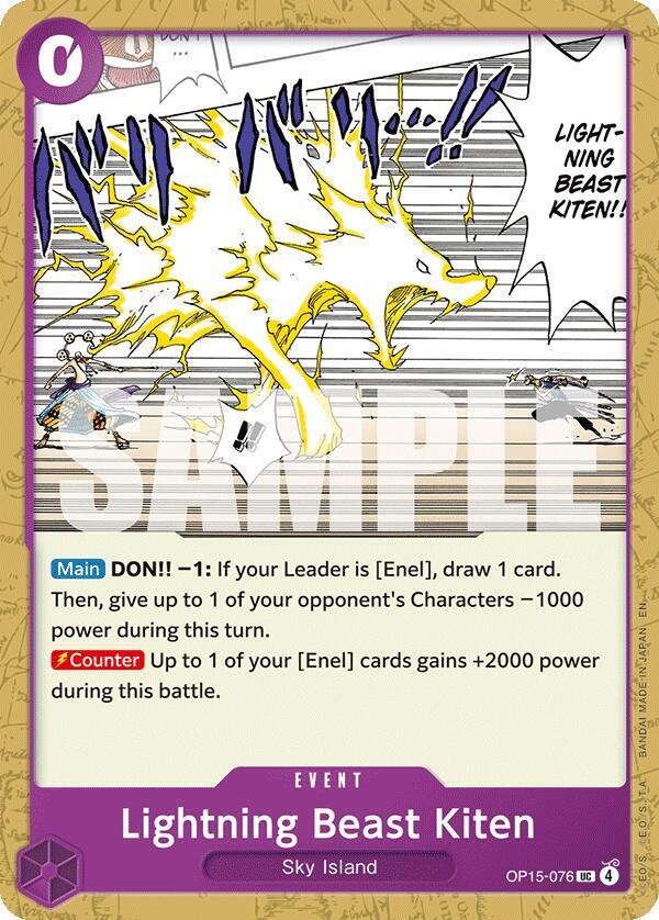 Lightning Beast Kitten (OP15-076) [Adventure on Kami's Island]