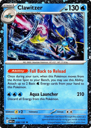 Clawitzer (Cosmos Holo) (038/132) [Miscellaneous Cards and Products]
