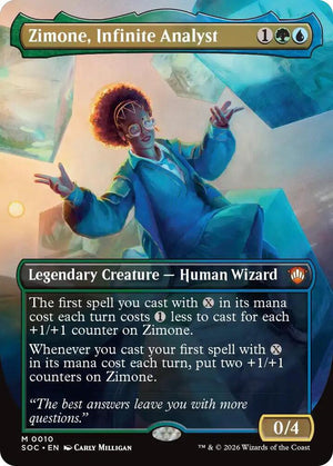 Zimone, Infinite Analyst (Borderless) (10) [Secrets of Strixhaven Commander]