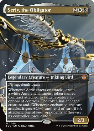 Scriv, the Obligator (Borderless) (9) [Secrets of Strixhaven Commander]