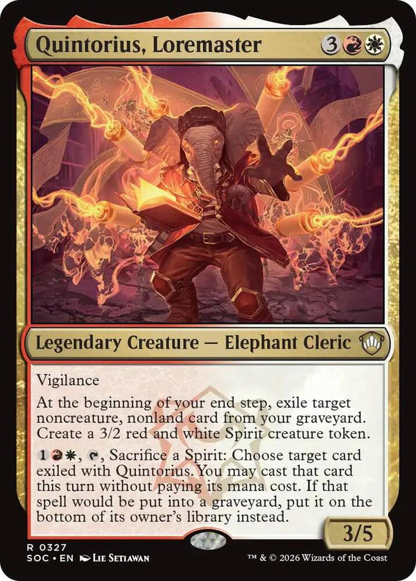 Quintorius, Loremaster (327) [Secrets of Strixhaven Commander]
