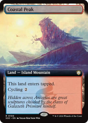 Coastal Peak (Extended Art) (100) [Secrets of Strixhaven Commander]