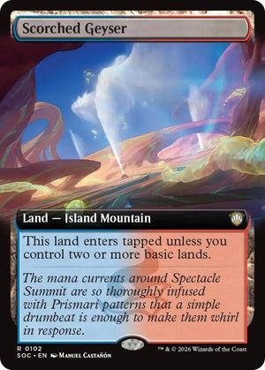 Scorched Geyser (Extended Art) (102) [Secrets of Strixhaven Commander]