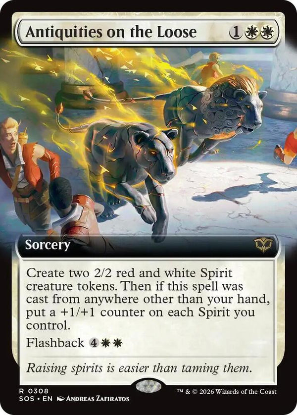 Antiquities on the Loose (Extended Art) (308) [Secrets of Strixhaven]