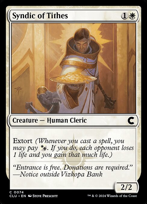 Syndic of Tithes (74) [Ravnica: Clue Edition]