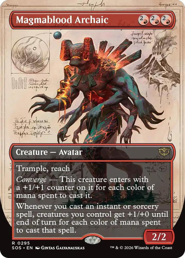 Magmablood Archaic (Borderless) (295) [Secrets of Strixhaven]