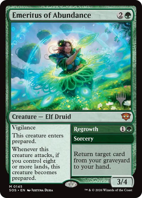 Emeritus of Abundance (145) [Secrets of Strixhaven Promos]