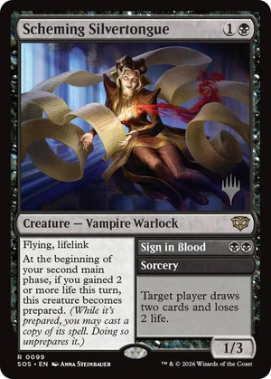 Scheming Silvertongue (99) [Secrets of Strixhaven Promos]