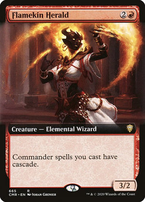 Flamekin Herald (665) [Commander Legends] [Extended Art]