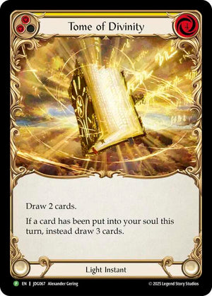 Tome of Divinity - JDG067 [Flesh and Blood Promo Cards]