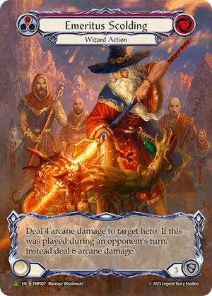 Emeritus Scolding (Red) (Marvel) - TNP007 [Flesh and Blood Promo Cards]