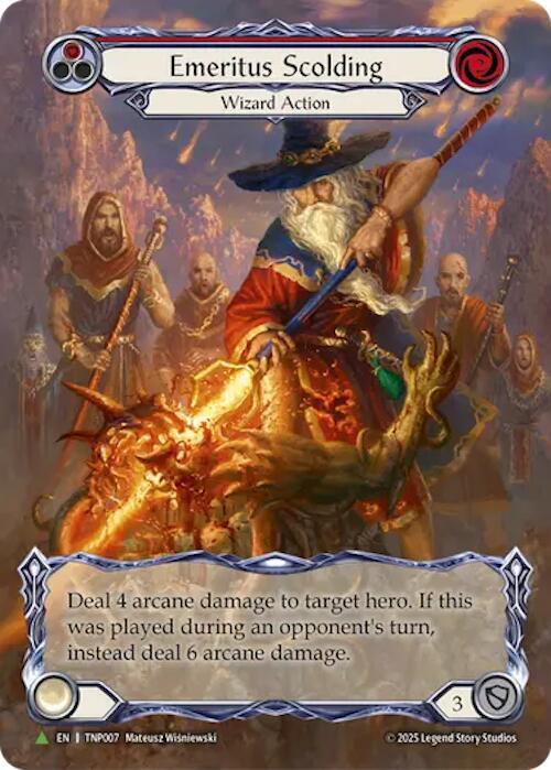 Emeritus Scolding (Red) (Marvel) - TNP007 [Flesh and Blood Promo Cards]