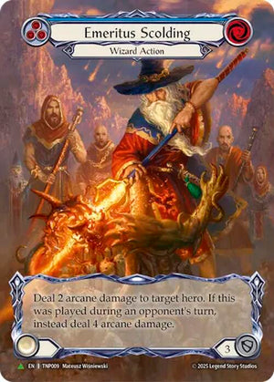 Emeritus Scolding (Blue) (Marvel) - TNP009 [Flesh and Blood Promo Cards]